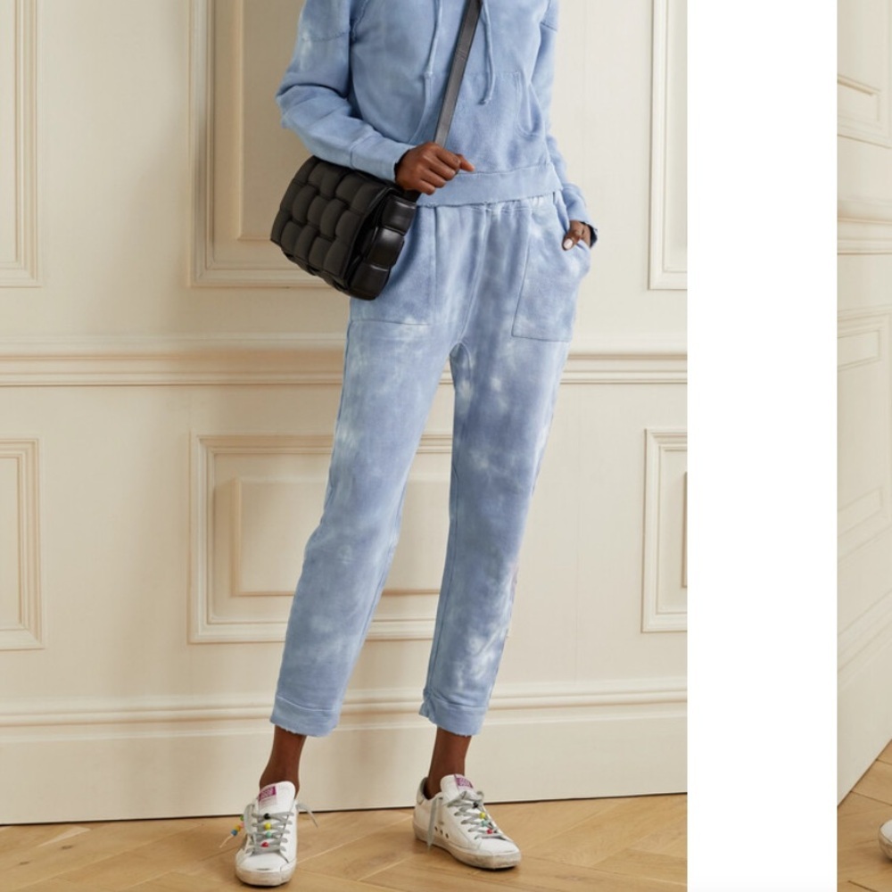 LoveShackFancy Light Blue Tie-Dye Jogger Pants